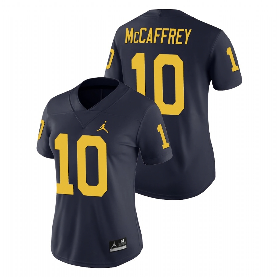 Michigan Wolverines Women's NCAA Dylan McCaffrey #10 Navy Game College Football Jersey UOE5749HZ